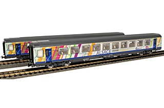 2 VOITURES CORAIL A10  TER ALSACE SNCF 1  HO