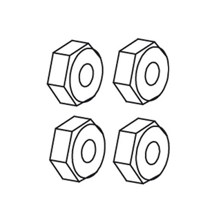 4 HEXAGONES DE ROUES 505084