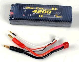 ACCU LIPO  7.4V 4200mA 2S 25C