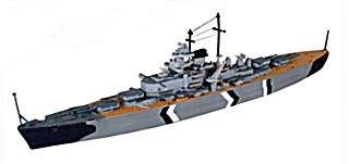 CUIRASSE BISMARCK EN SET 1/1200