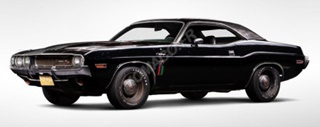 DODGE CHALLENGER RT THE BLACK GHOST 1970 1/18