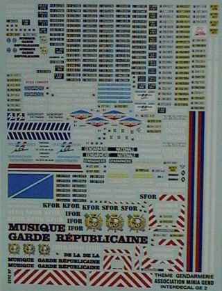 DECALCOMANIES GENDARMERIE