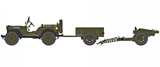 USA JEEP REMORQUE ET CANON 1/72
