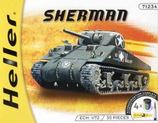 USA SHERMAN 1/72 KIT PEINTURES/COLLE
