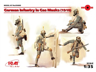 ALLEMAGNE INFANTERIE MASQUES A GAZ 1918 1/35