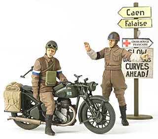 ANGLETERRE MOTO BSA ET 2 SOLDATS WWII 1/35