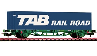 WAGON PORTE CONTAINER TAB SNCF  HO
