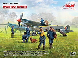 2 SUPERMARINE SPITFIRE MK 9, MK 7 ET 8 FIGURINES 1/48