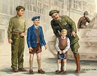 FRANCE EQUIPAGE DE CHAR ET ENFANTS 1/35