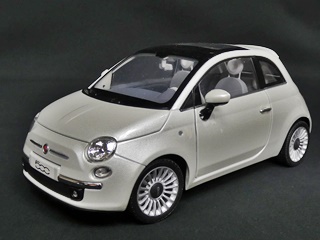FIAT 500 LOUNGE BLANC PERLE 2006 1/18