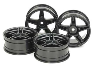4 JANTES 5 BRANCHES 24MM FERRARI 1/10