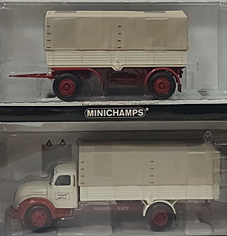 MAGIRUS S7500 BEIGE ET REMORQUE 1964 1/43