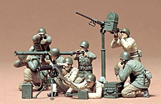 USA UNITE MORTIER ET MITRAILLEURS WWII 1/35