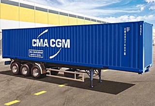 REMORQUE CONTAINER 40 CMA CGM 1/24