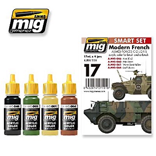 MIG SET BLINDES MODERNES FRANCAIS 4 COULEURS 17ml ACRYLIQUE