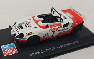SIMCA CG SPIDER PROTO MONTE CARLO 1972 1/43
