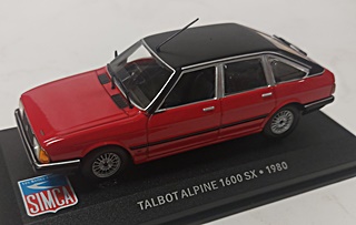 TALBOT ALPINE 1600X ANGLAISE 1980 1/43