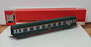 VOITURE A9 INOX/VERT SNCF 5294 1/87